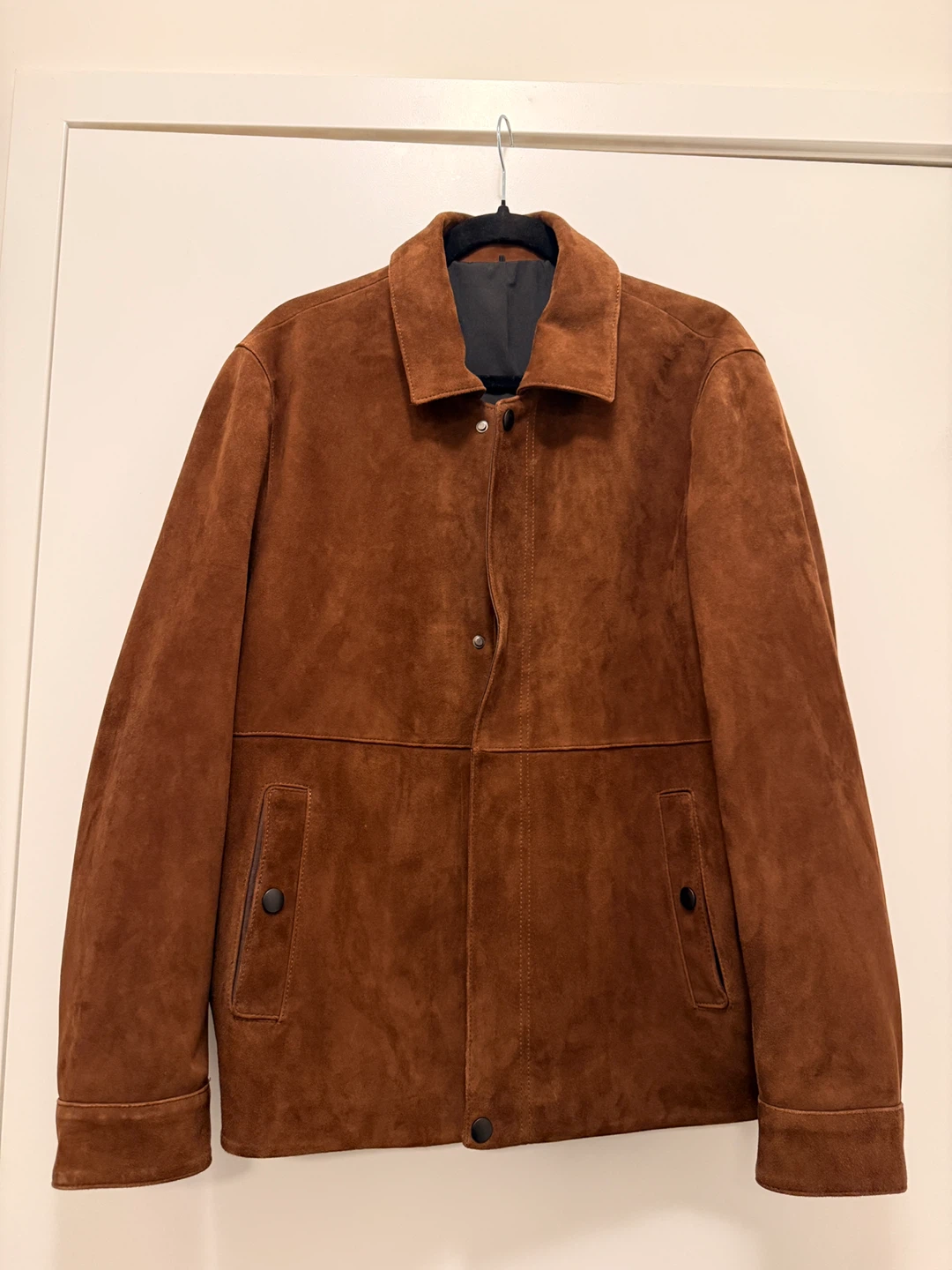 Brown Suede Jacket – Classic Fit, Excellent Condition