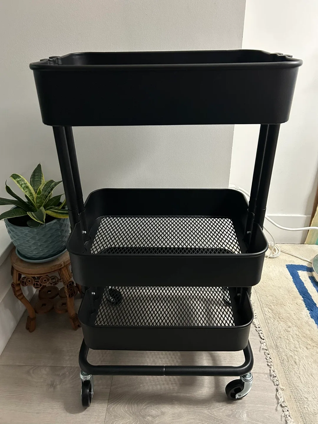 IKEA RÅSKOG Utility Cart - Black
