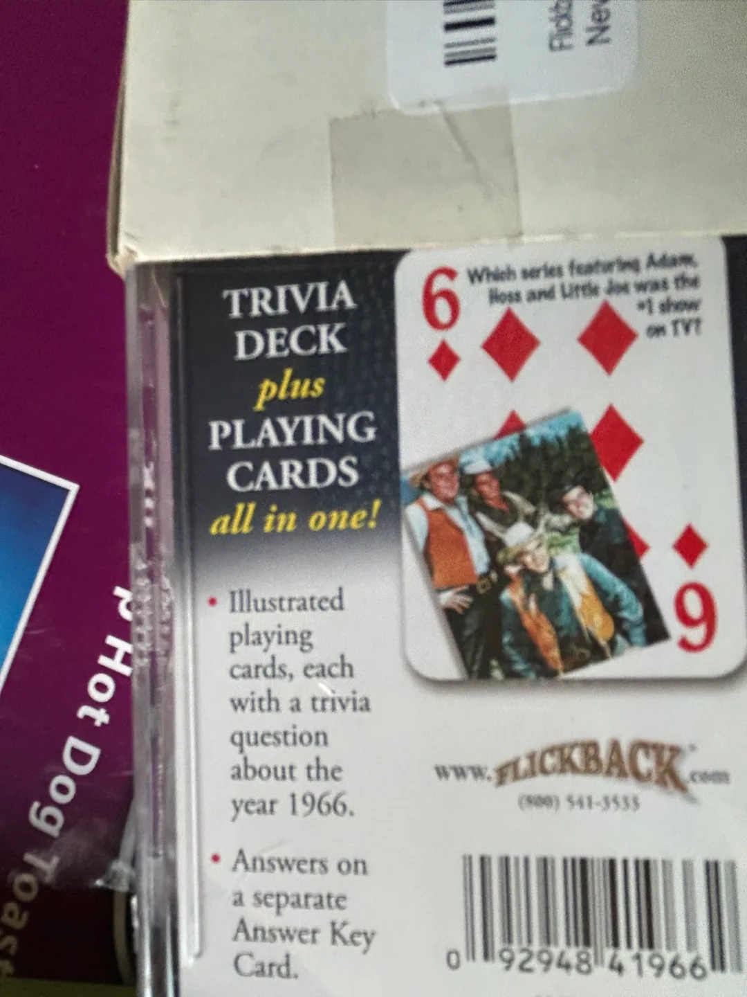 New Flickback 1966 Trivia Challenge Playing Cards image indicator(2)
