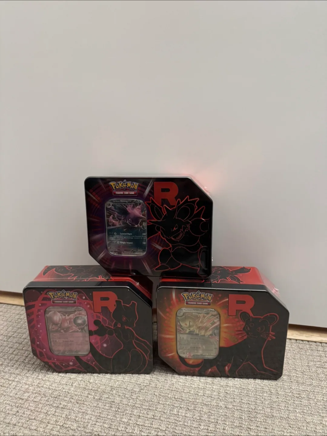 Pokemon destined rivals team rocket tin full set