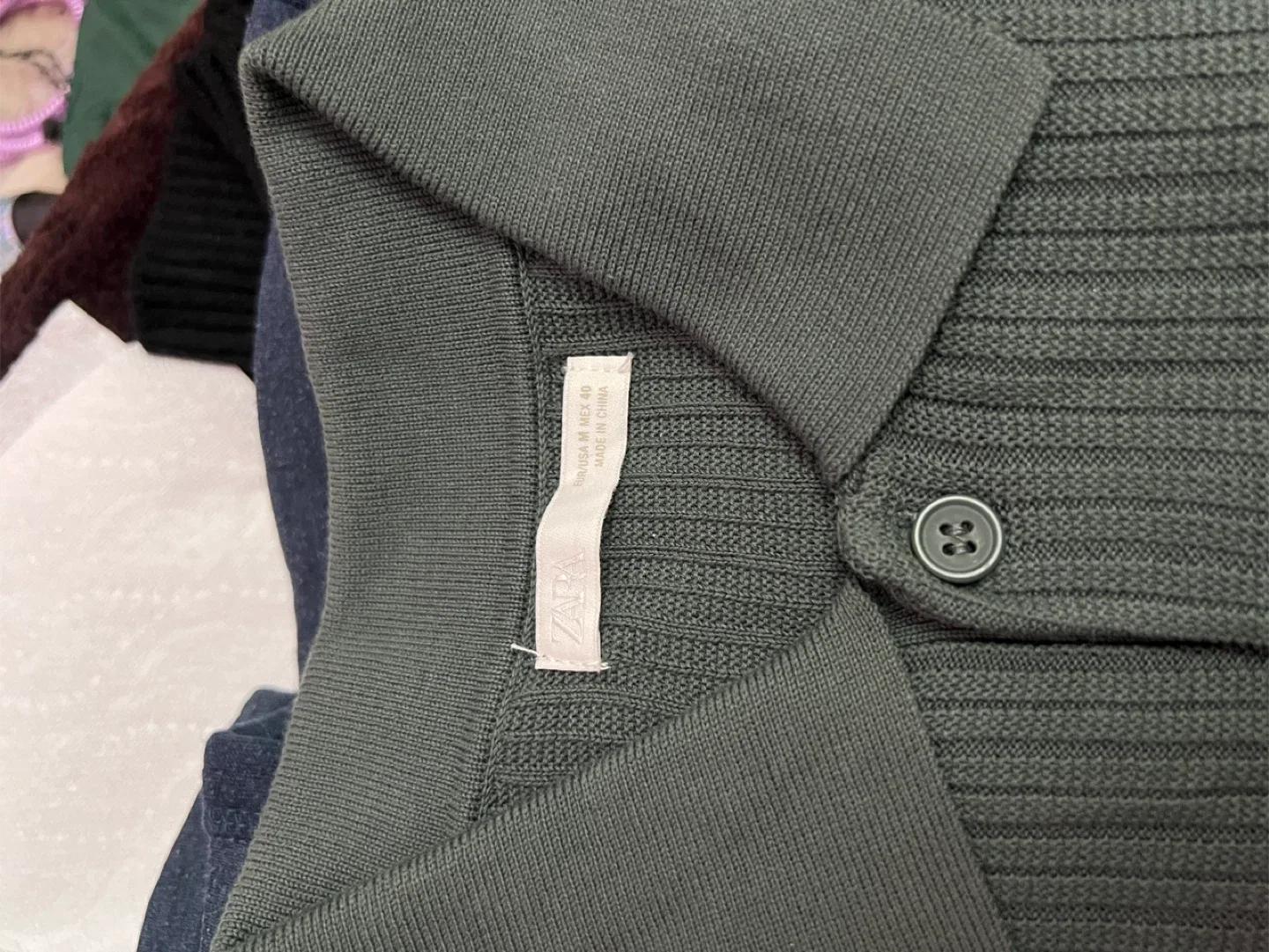 Zara Knit Polo Shirt - Size M