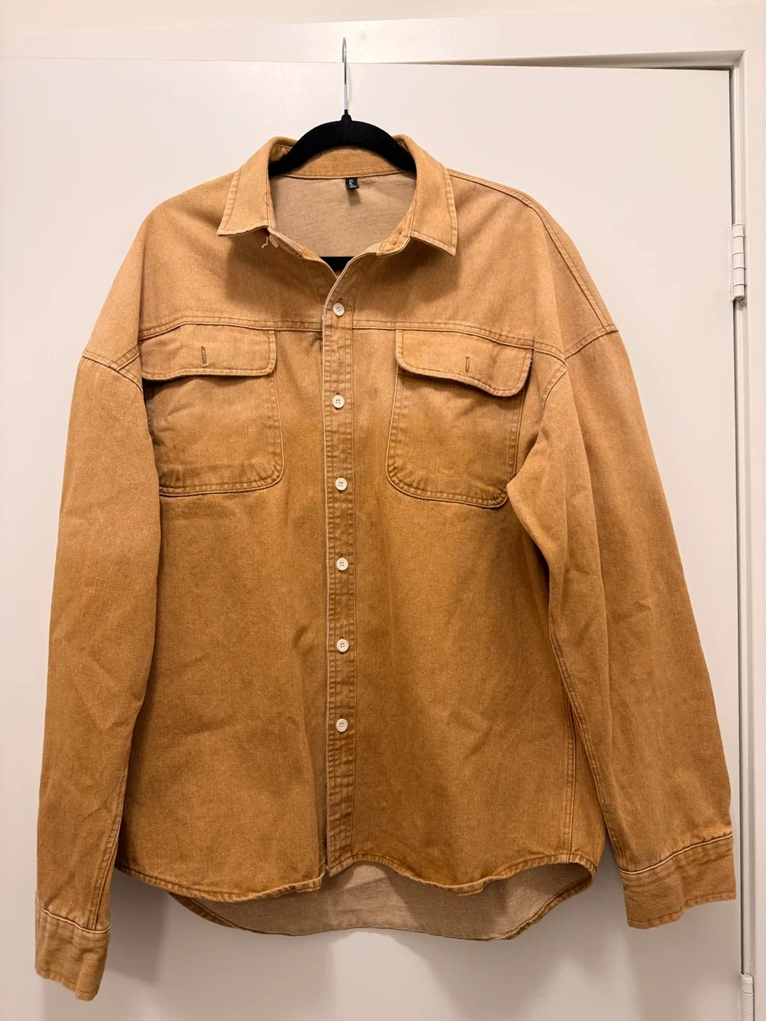 Brown Button-Up Overshirt – Relaxed Fit