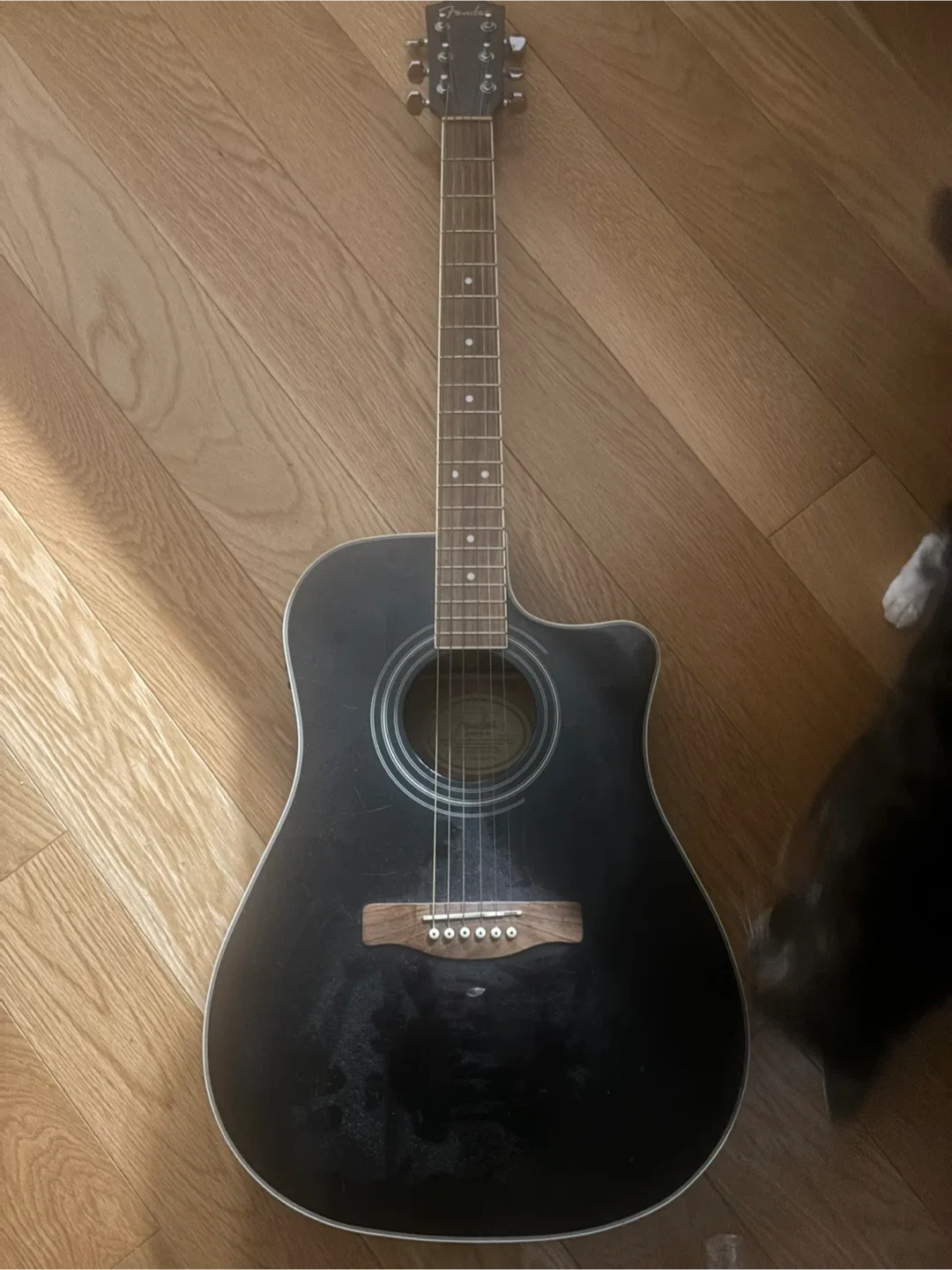 Fender CD140SCE BK Acoustic-Electric Guitar