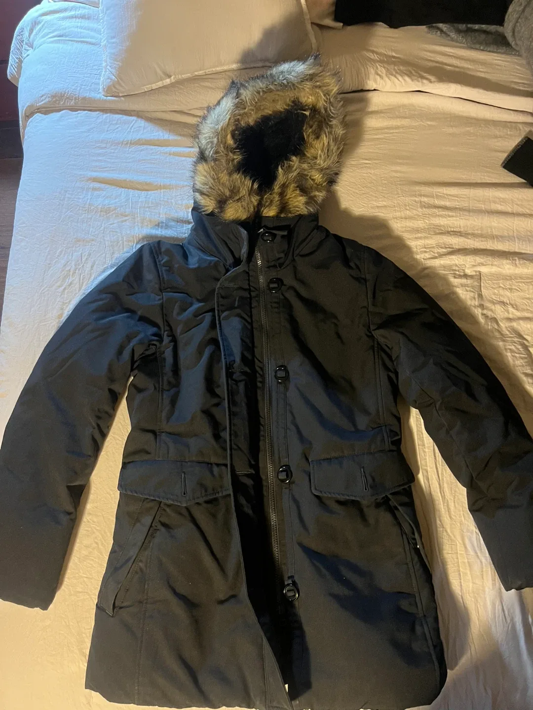 Uniqlo Black Winter Coat - Size Small