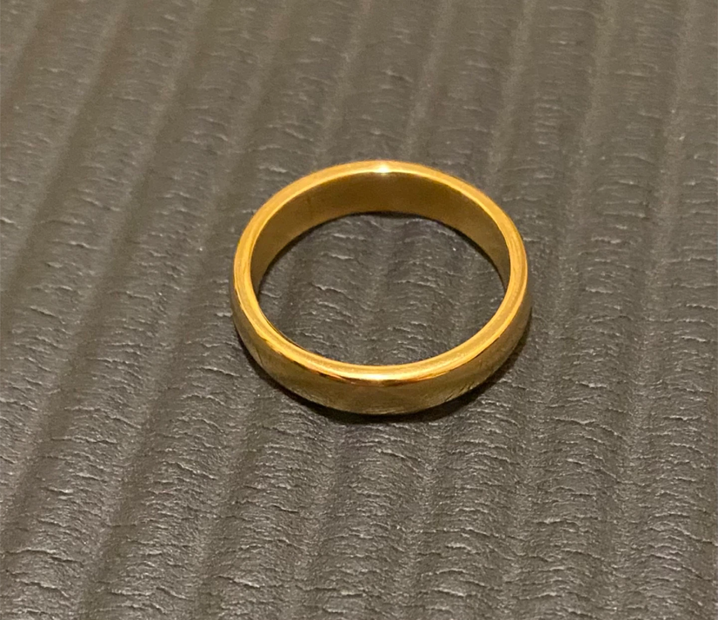 Craftd Plated Gold Round Band Ring