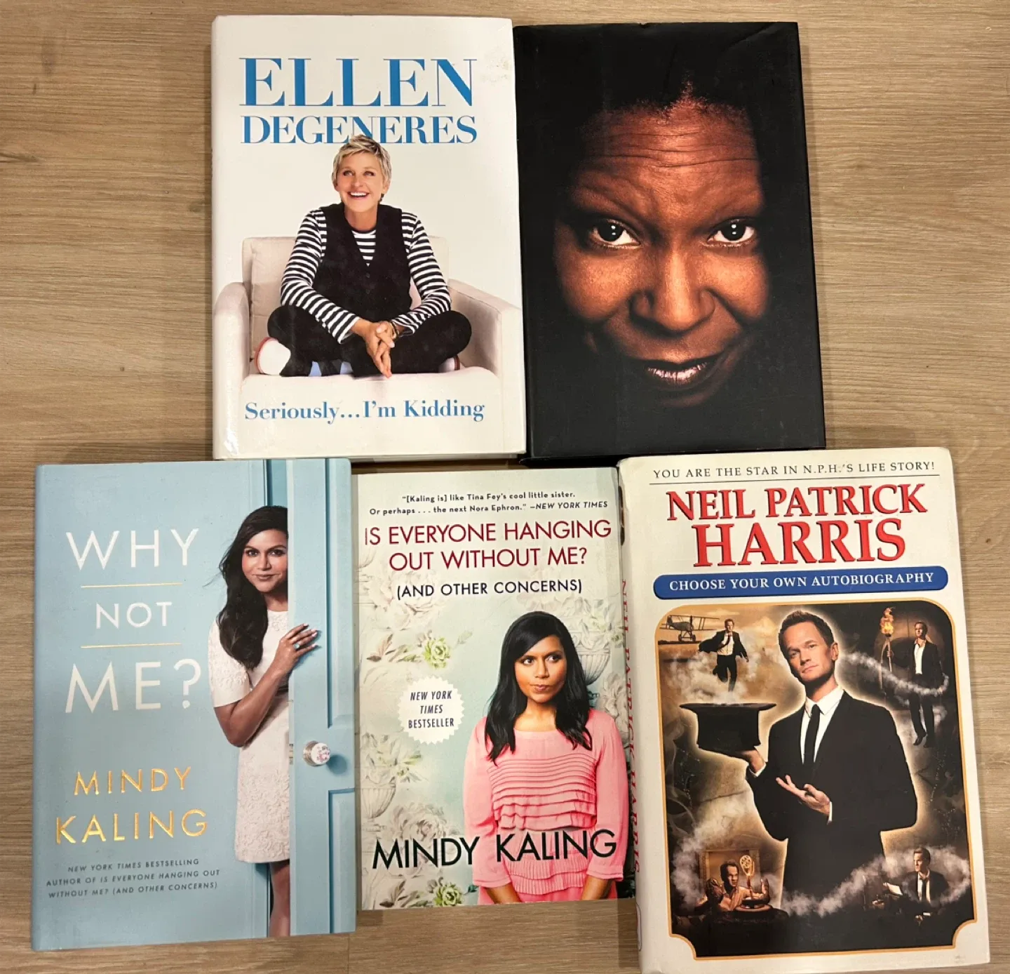 Memoir Books - DeGeneres, Kaling, NPH, WhoopiGoldberg