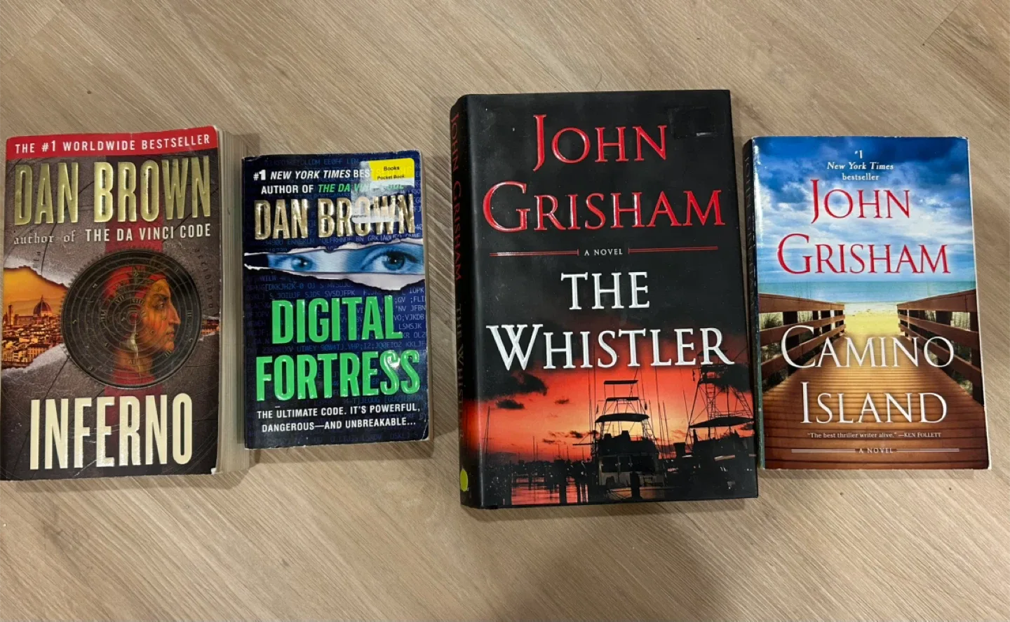 Dan Brown and John Grisham Books