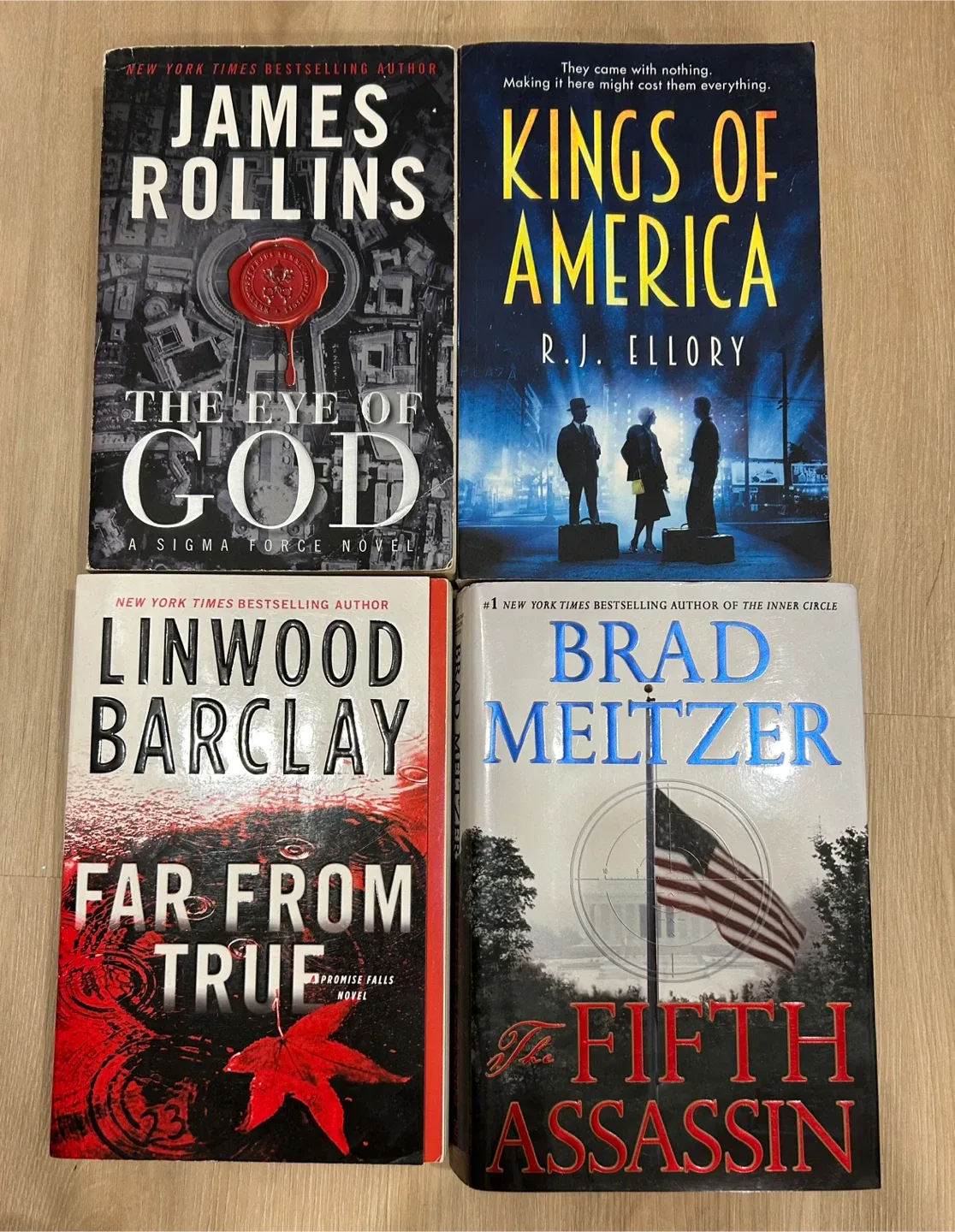 Books - Linwood Barclay, Brad Meltzer, R J Ellory, James Rollins