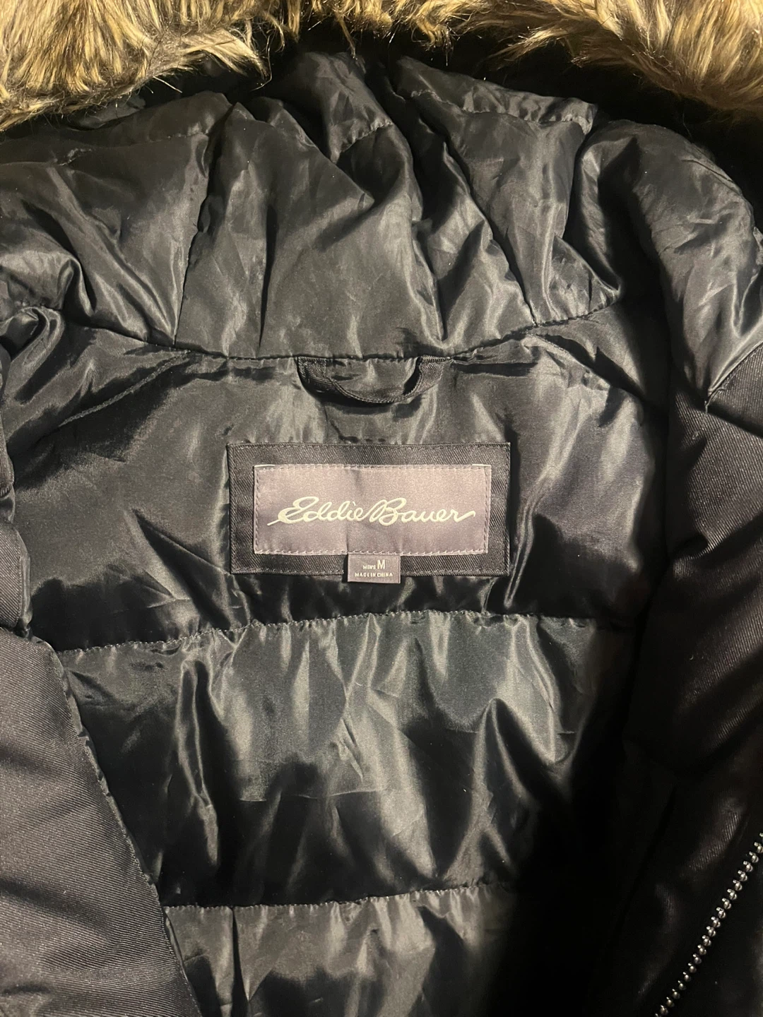 Men’s Eddie Bauer Black Winter Parka - Size M - photo 2