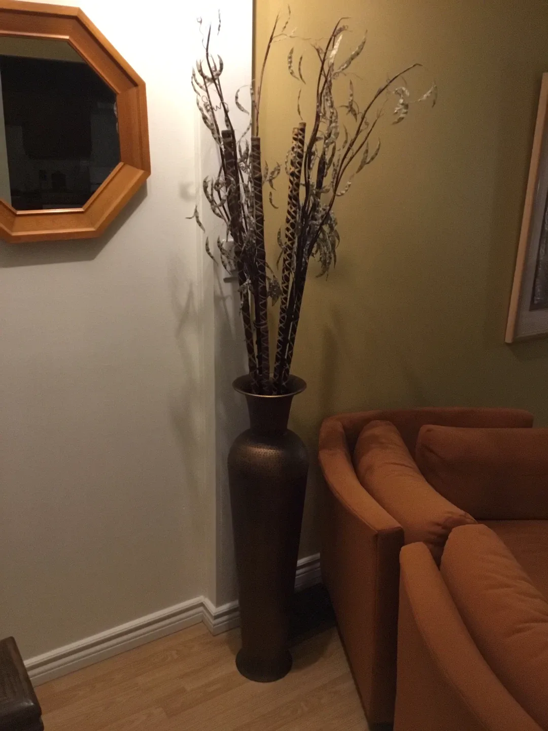Decorative Floor Vase with Branches