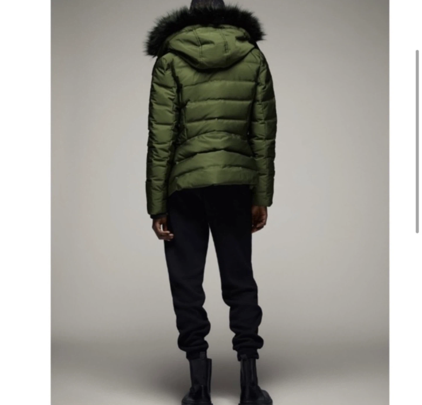 Zara Puffer Jacket with Faux Fur Hood - Size S - photo 3