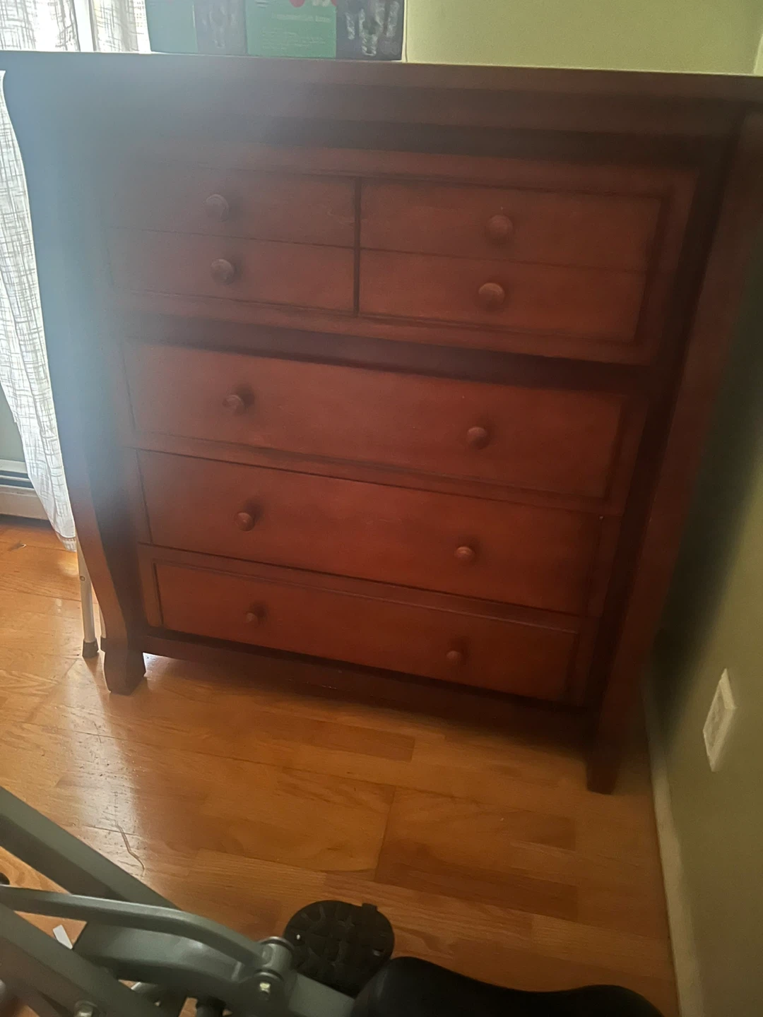 Wood Dresser and Cabinet Set