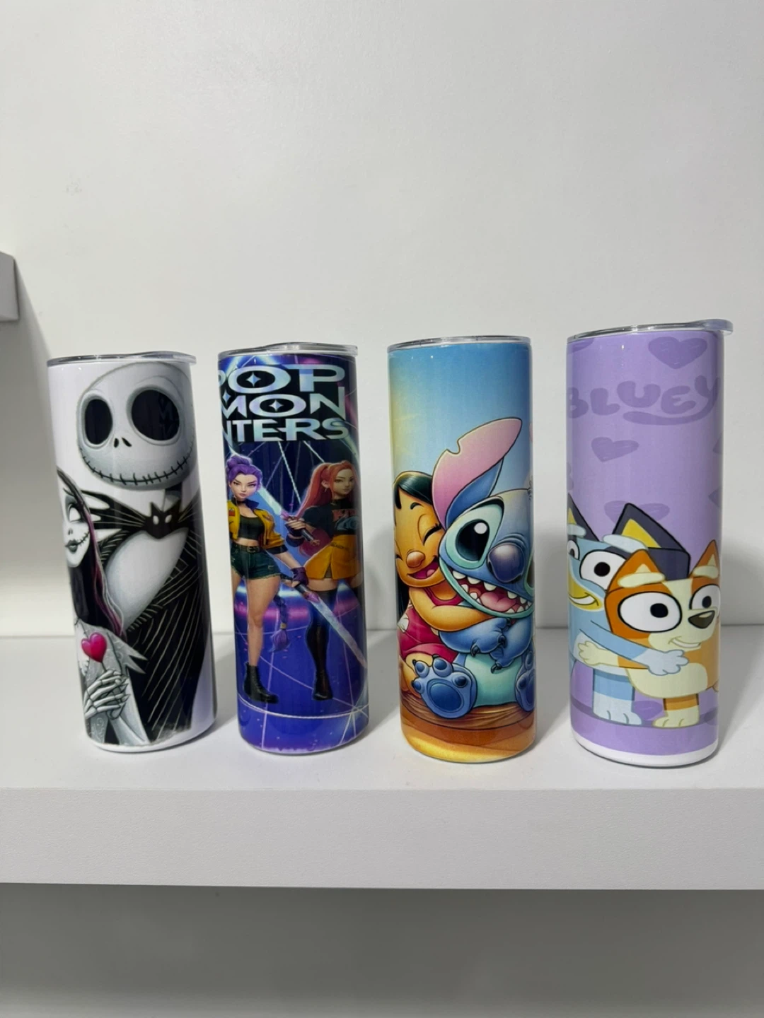 Character Print Tumblers - Jack, KDA, Stitch, Bluey