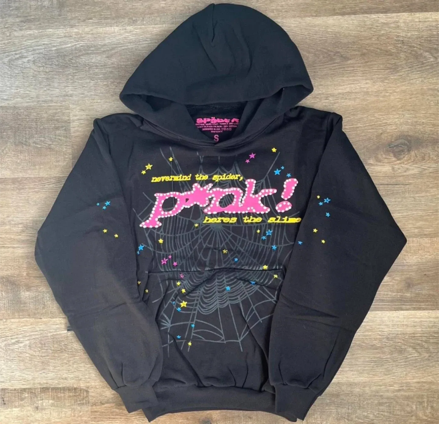 Sp5der P*NK OG Black Hoodie - All Sizes