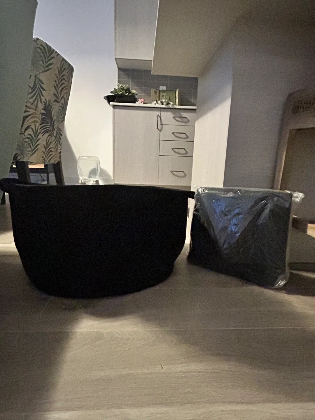 Black Storage Basket x 2