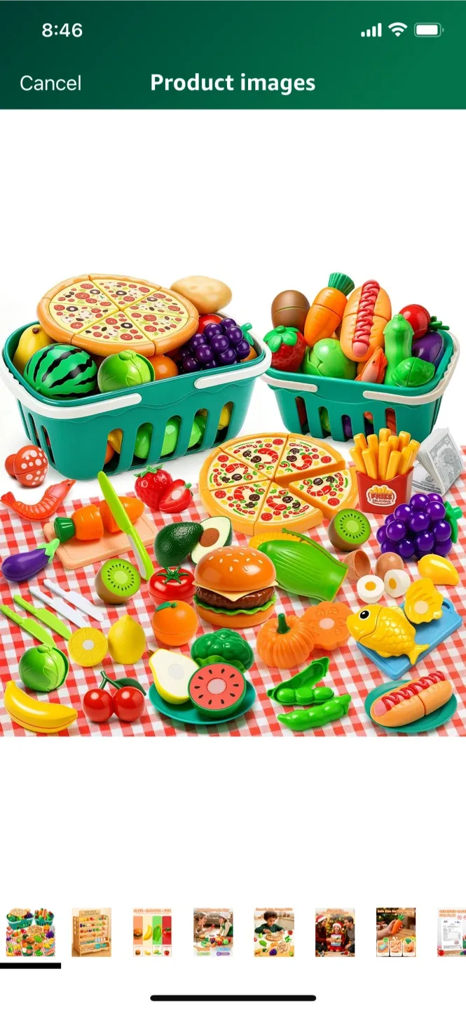 120 PCS Play Food Set