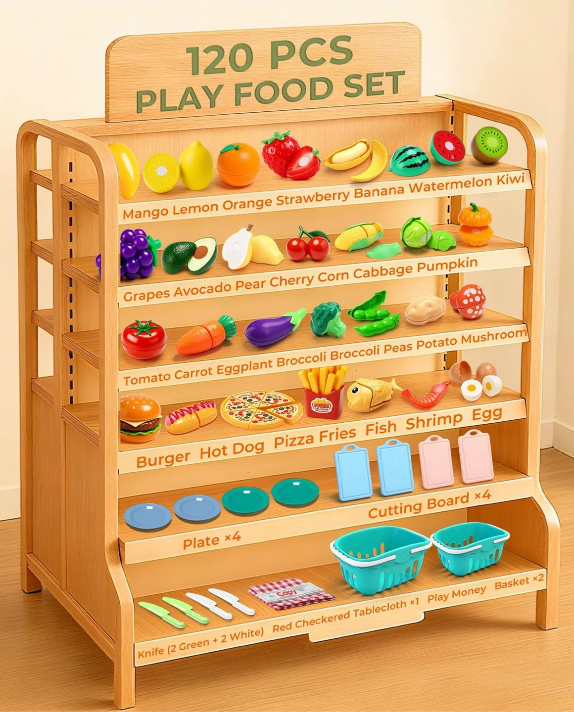 120 PCS Play Food Set - photo 2