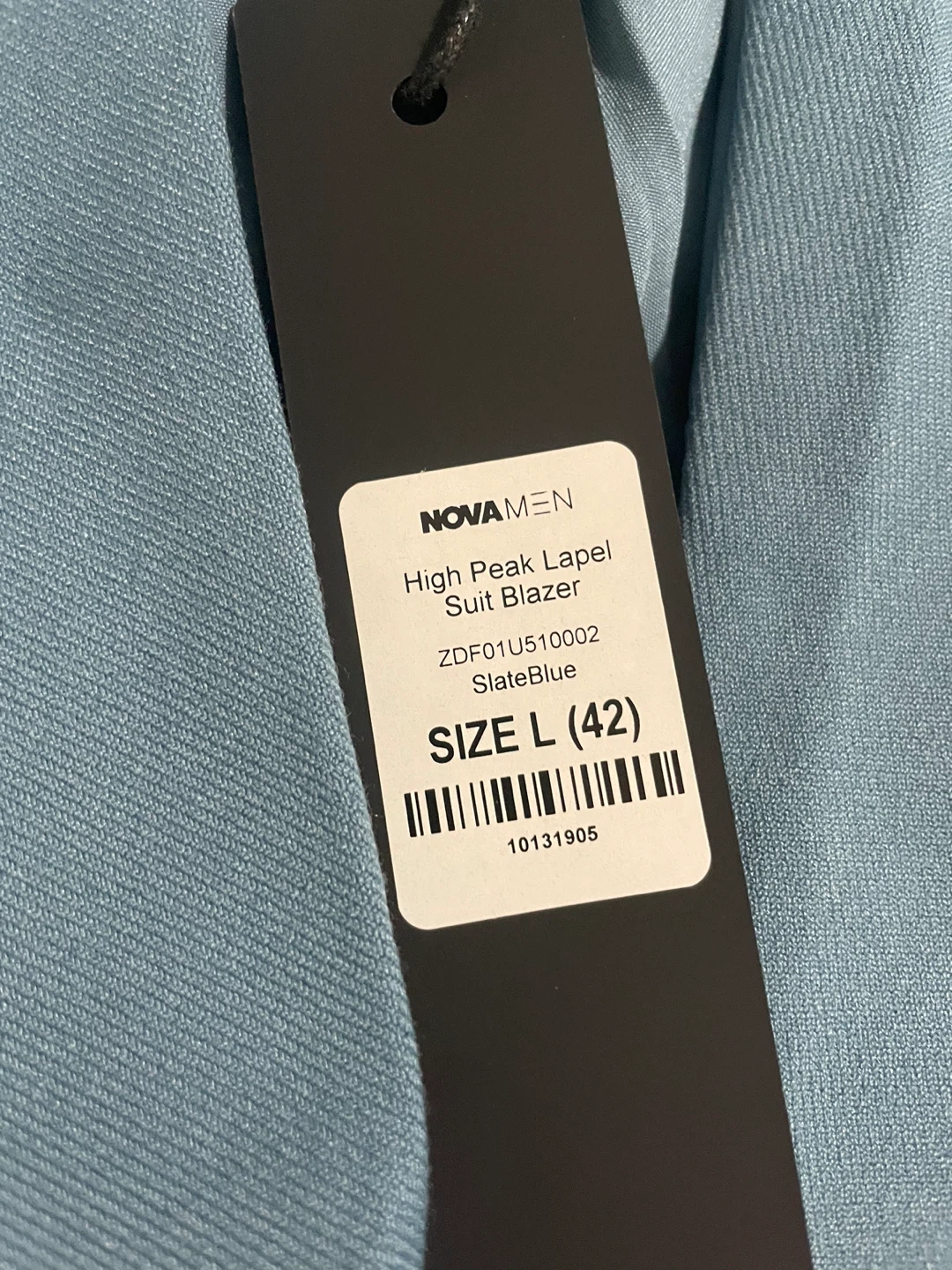 NEW NovaMen High Peak Lapel Suit Blazer Slate Blue L - photo 4