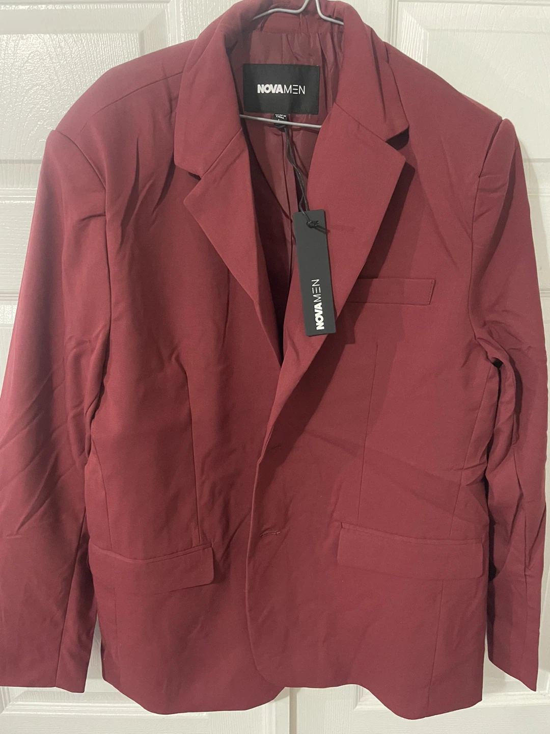 NovaMEN Burgundy Suit Jacket, Size L, New - photo 2