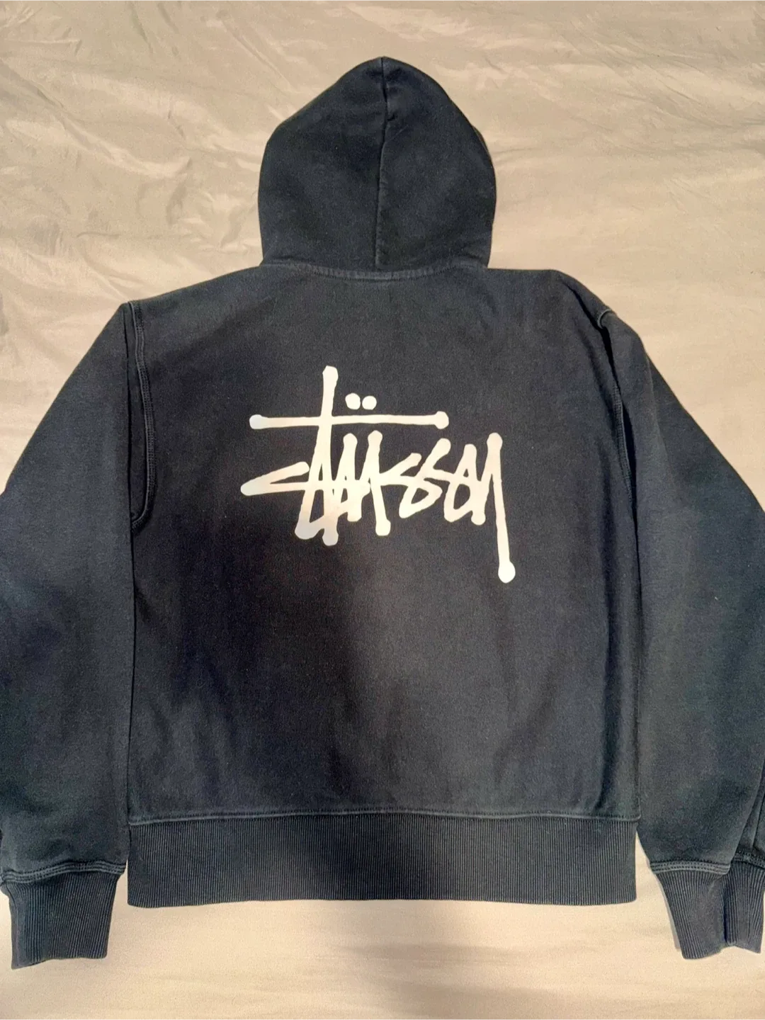 Stussy Black Full zip Hoodie - Size M