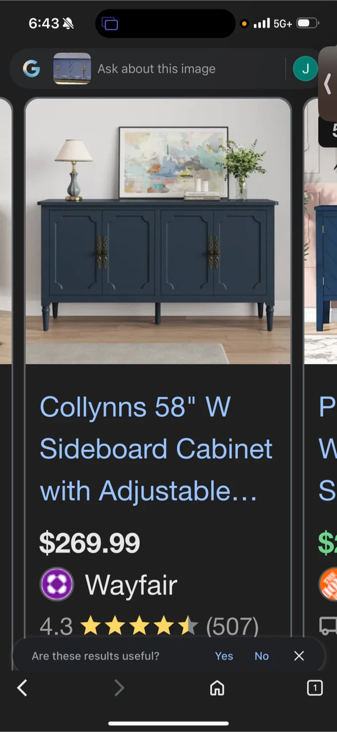 Blue 4-Door Cabinet - 59" Wide - photo 4