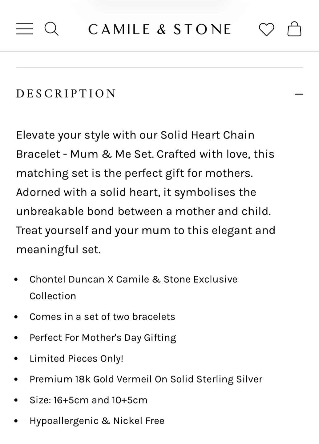 Solid Heart Chain Bracelet - Mum & Me Set NEW #Cleanout - photo 3