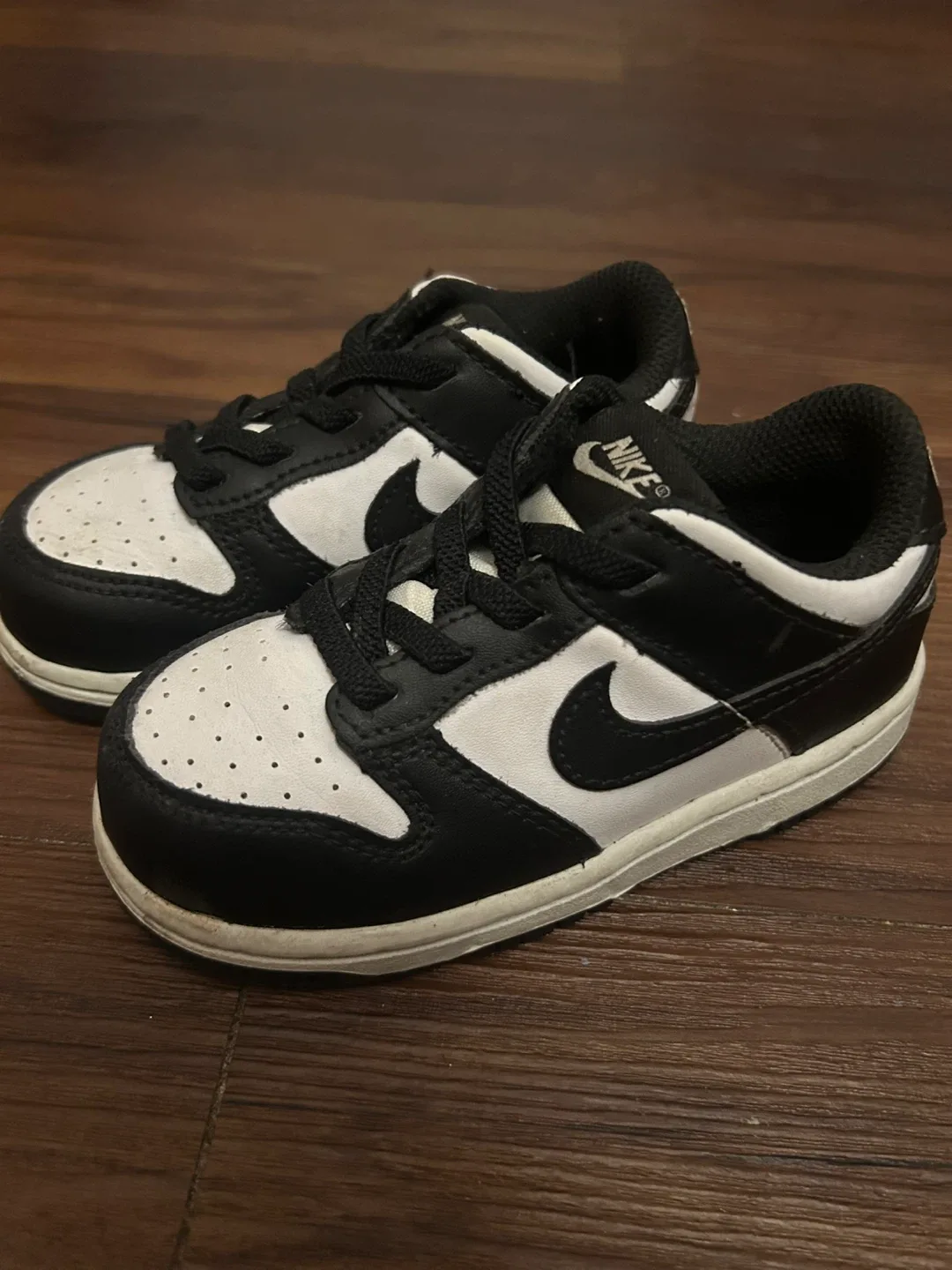 Nike Dunk Low Toddler Shoes - Black & White