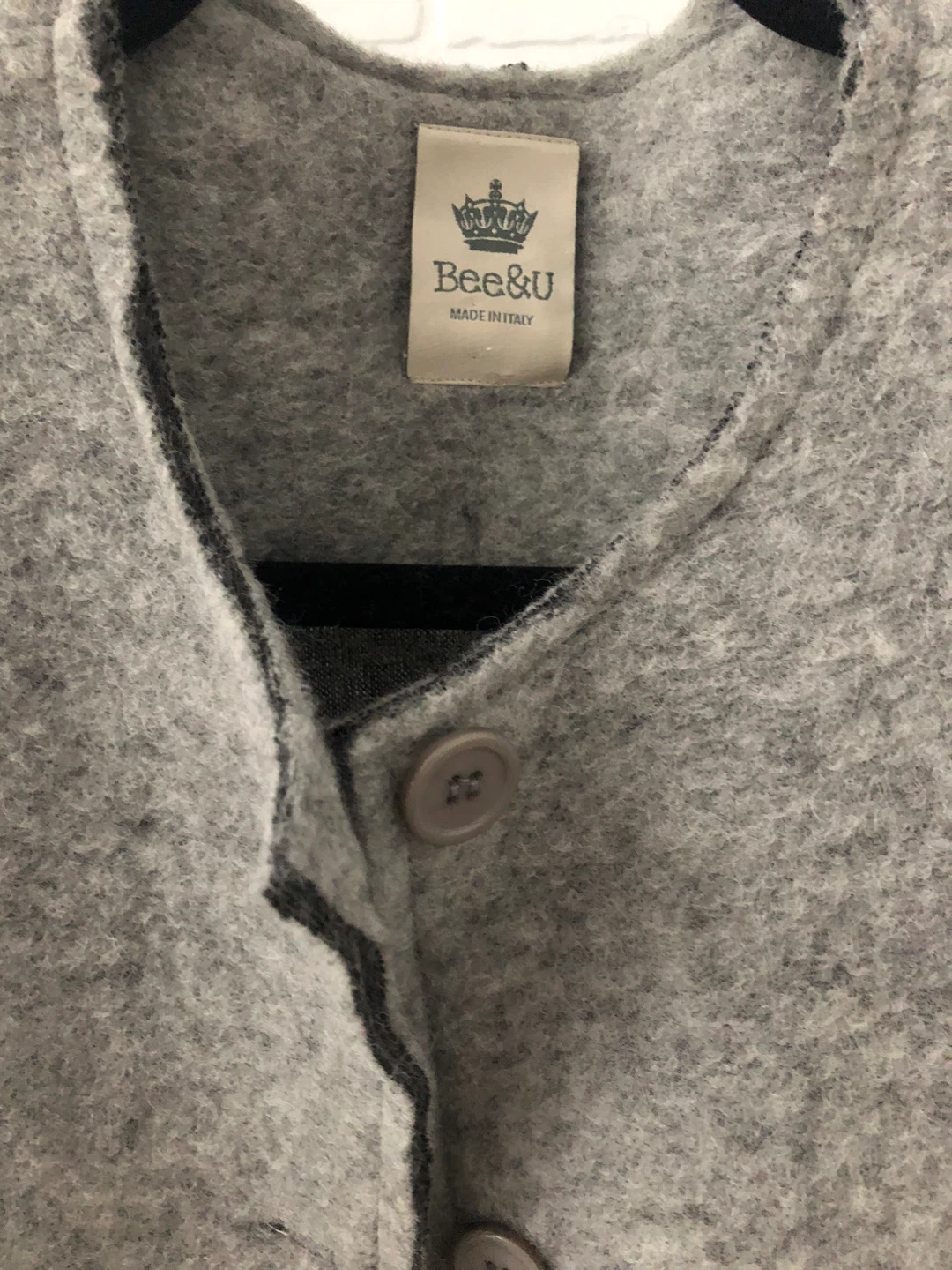 Bee&U Grey Wool Blend Coat - Size M/M - photo 2