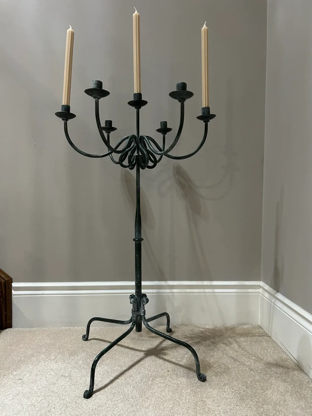 Iron Candelabra Floor Stand