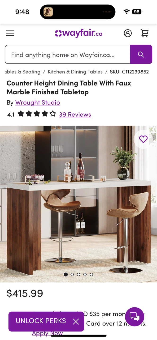 Counter Height Bar Table - photo 2