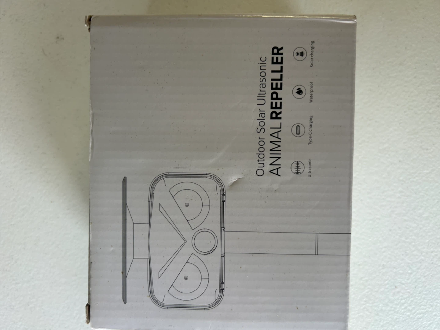 Outdoor Solar Ultrasonic Animal Repeller - New in Box!