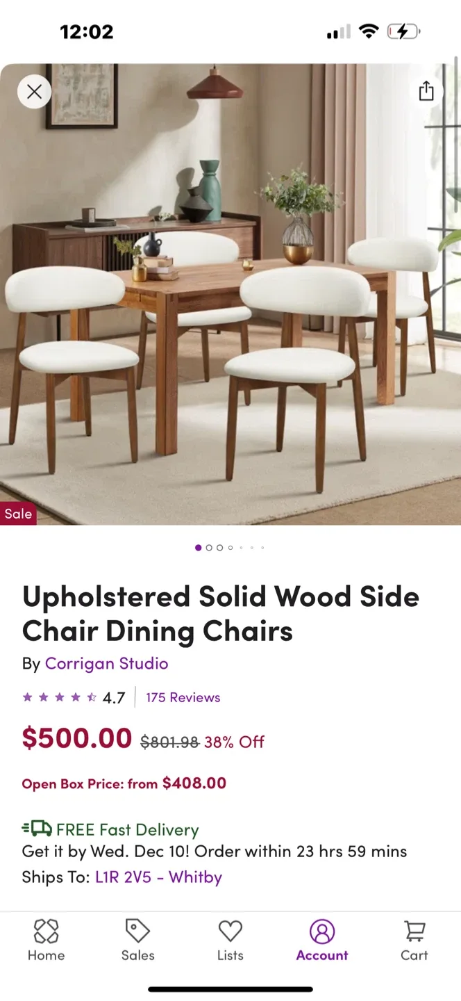 Corrigan Studio Upholstered Solid Wood Side Dining Chair