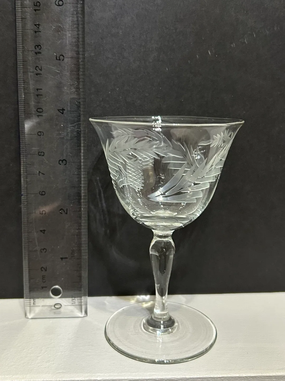 Vintage Etched Sherry Glasses