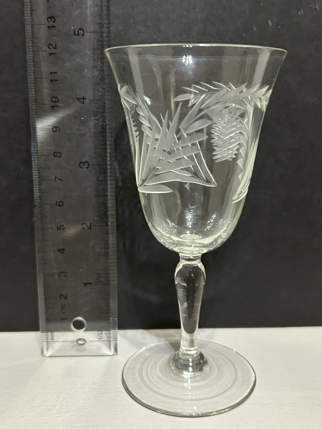 Vintage Etched Liquor Glasses