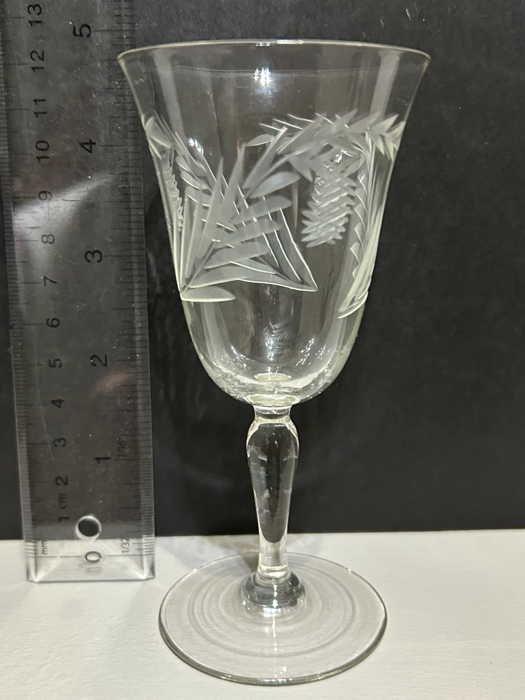 Vintage Etched Liquor Glasses - photo 2