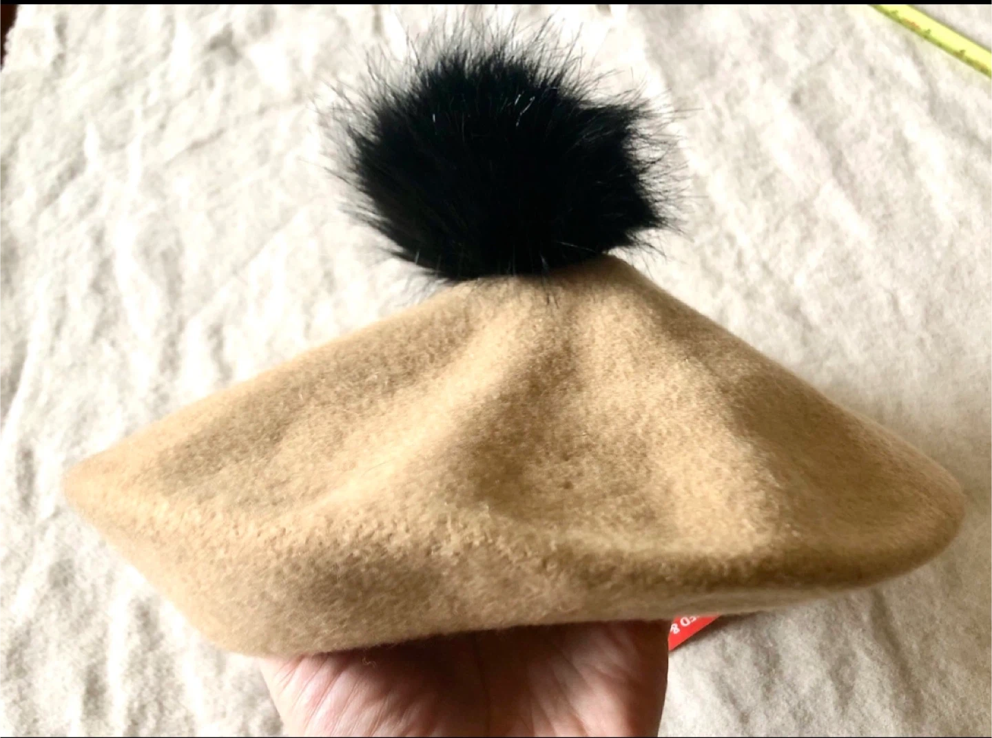 Parkhurst Beret with Pom Pom - Beige - photo 2