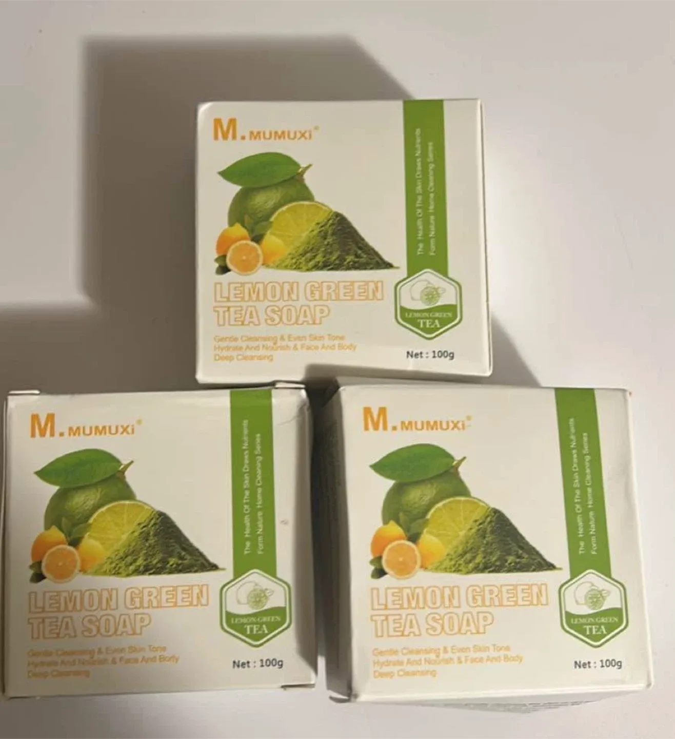 3 New Lemon Green Tea Soaps