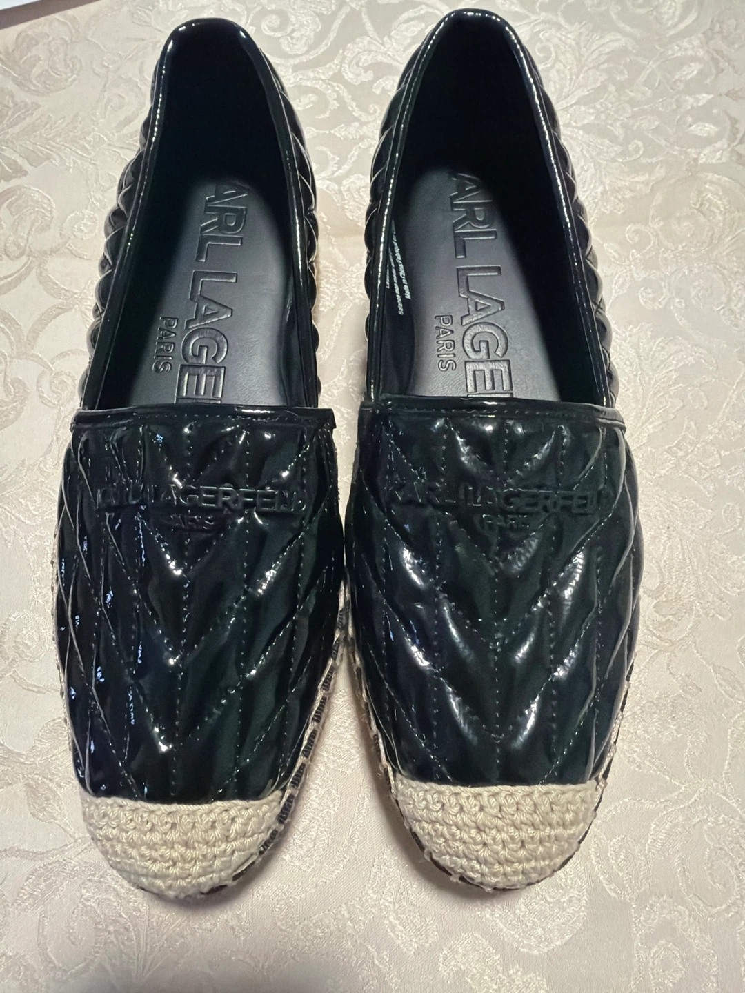 Karl Lagerfeld Paris size 7 Black Espadrille Flats