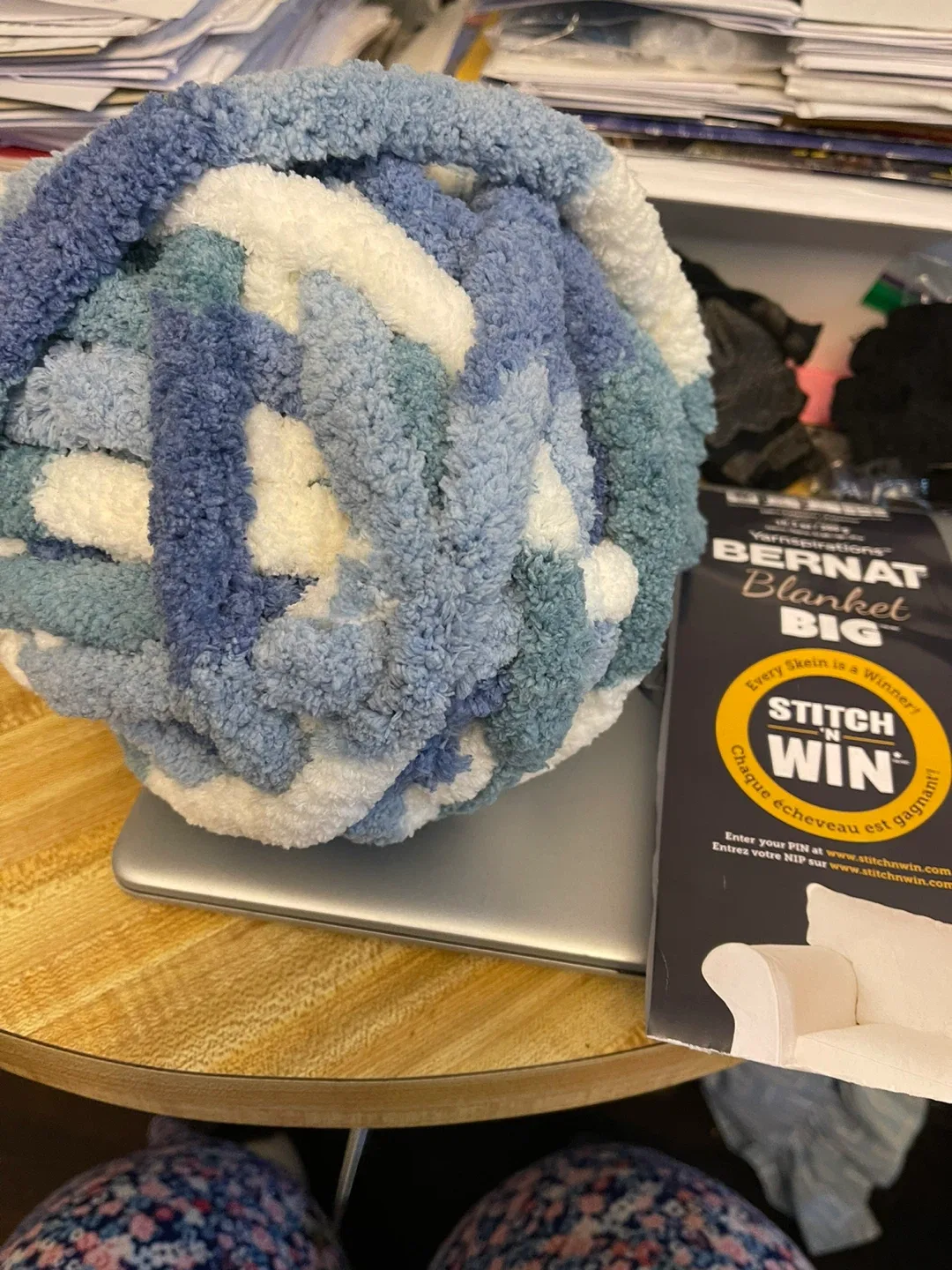 Bernat Blanket Big Yarn - Blue/White