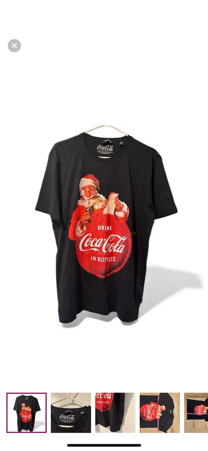 Coca-Cola x Only & Sons Black Graphic Tee - L