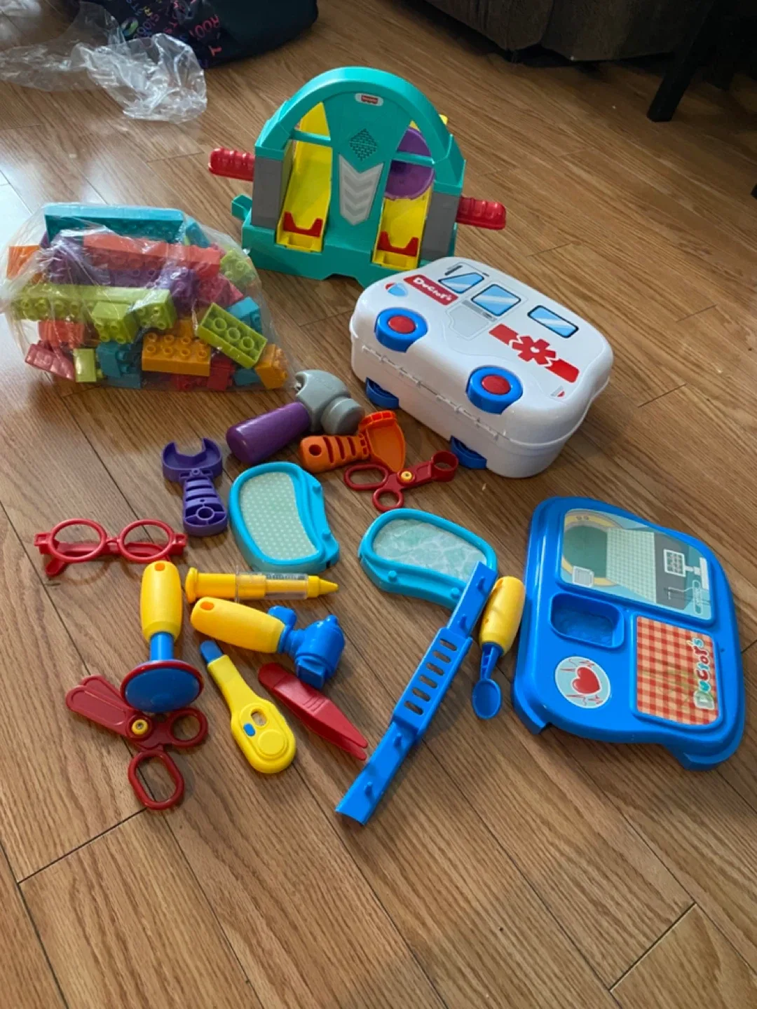 All For $10 Kids Doctor Kit and Fisher Price Roller Coaster