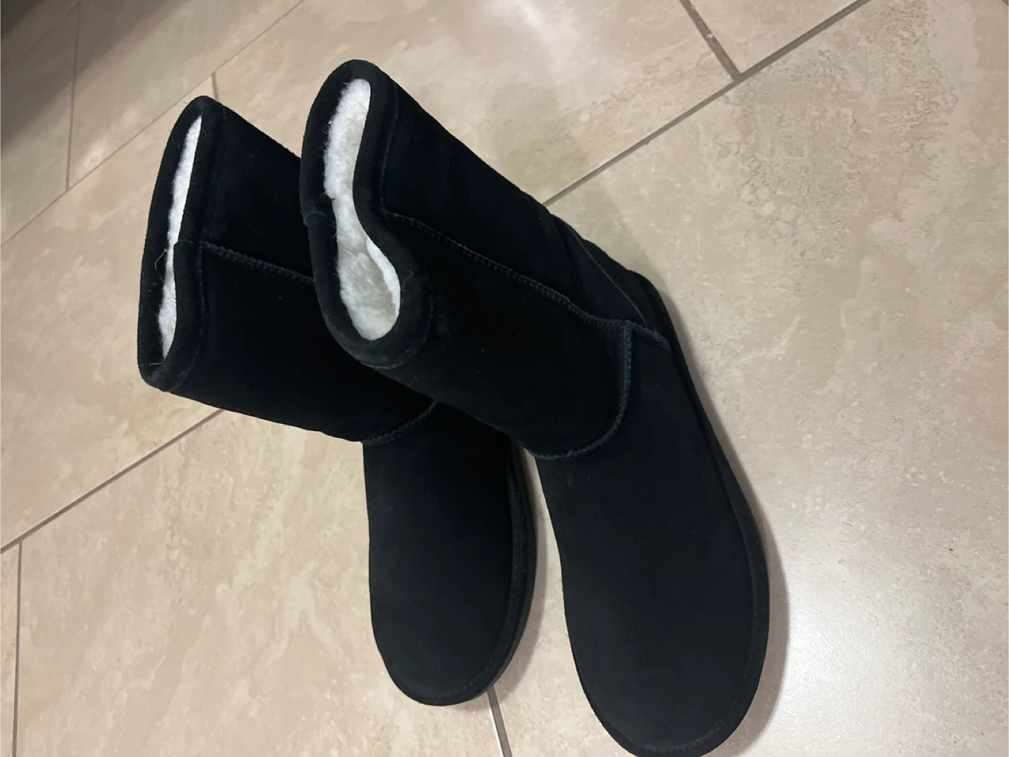 Cougar Black Suede Boots, Size 9