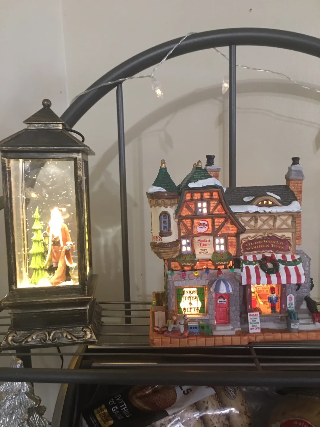 Christmas Village & Snowman Cookie Jar