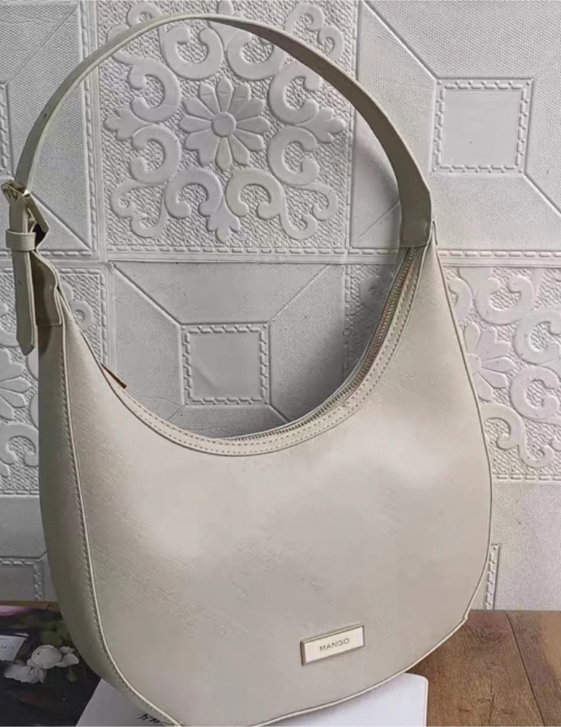 Mango Bolso Pona Hobo Bag - Brown / white - photo 5
