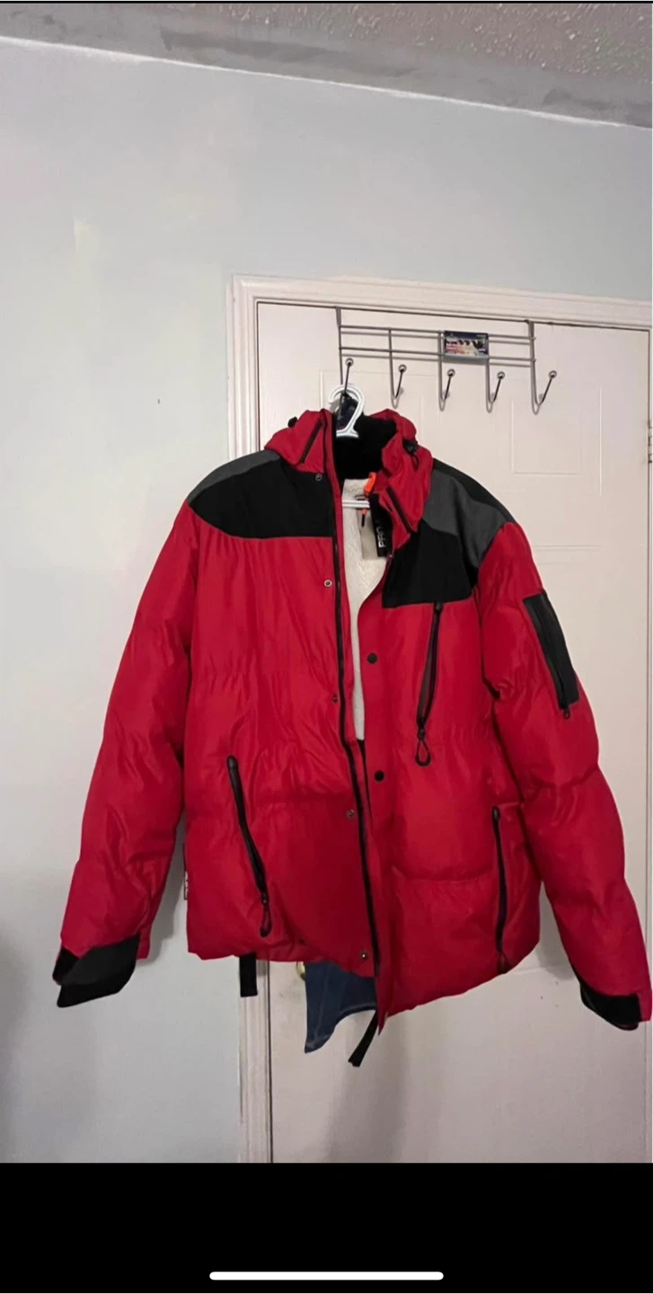 Projek Raw Red Puffer Jacket