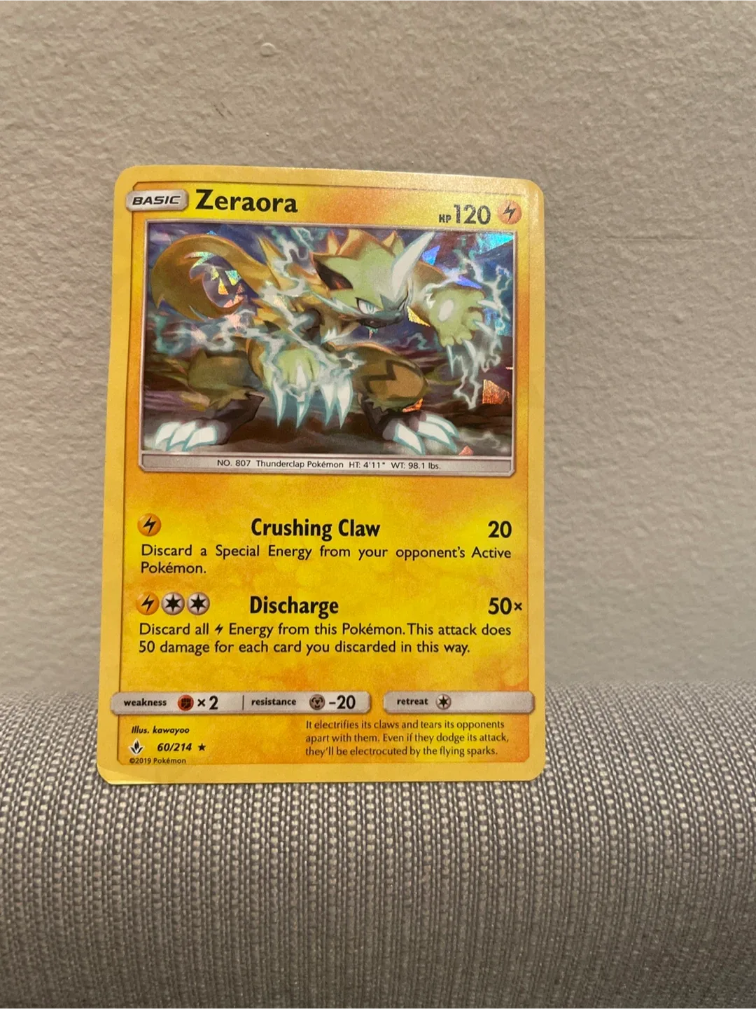 Zeraora Pokemon Card