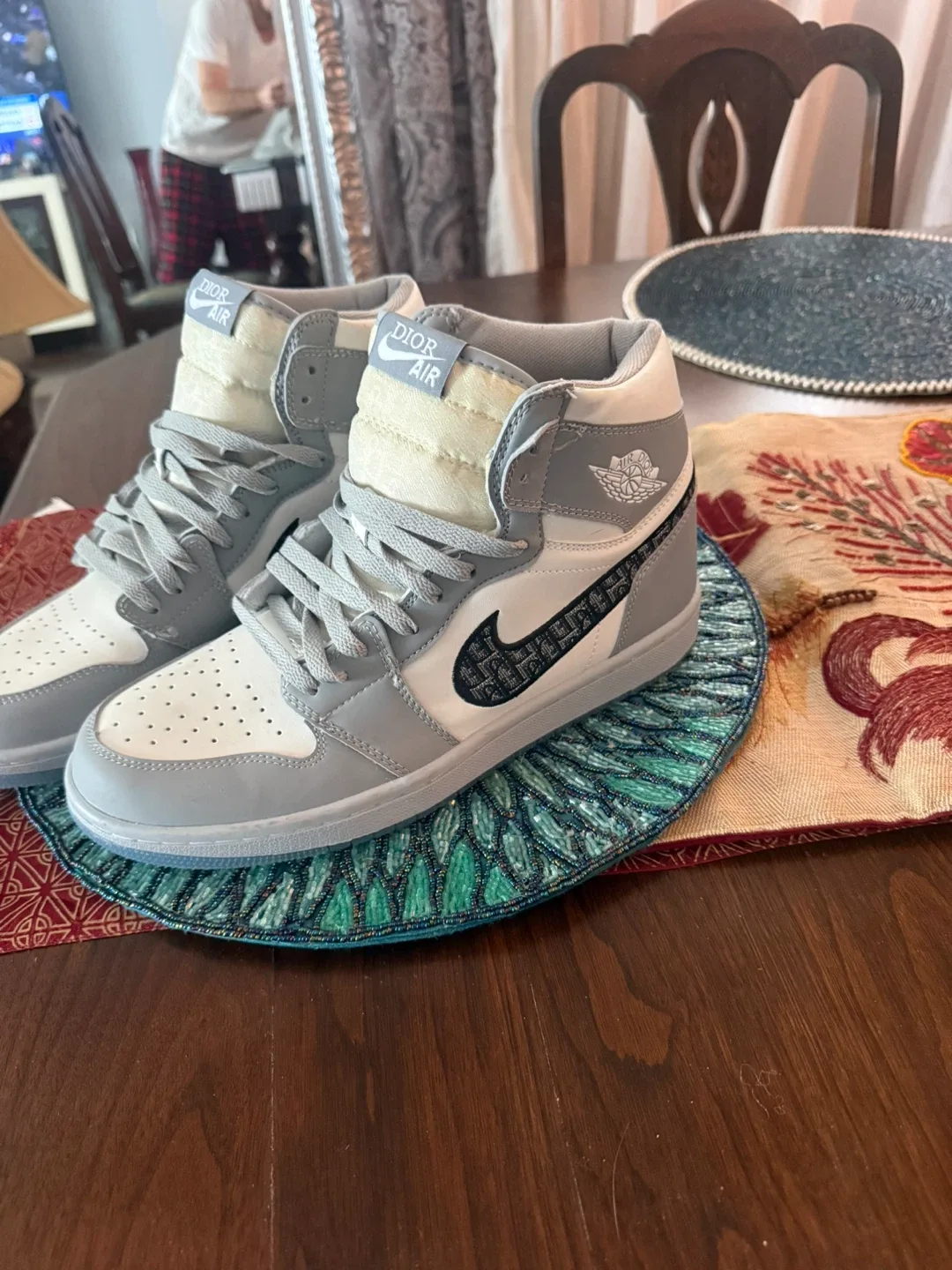 Dior Air Jordan 1 High Grey and White - Size 10 US