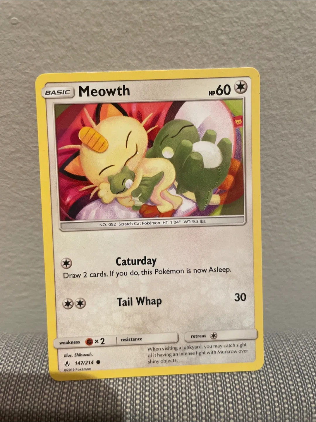 Meowth Pokemon Card - 147/214