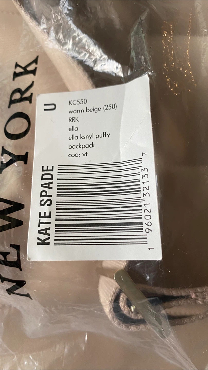 Kate Spade Ella Ksny Puffy Backpack - Warm Beige - photo 5