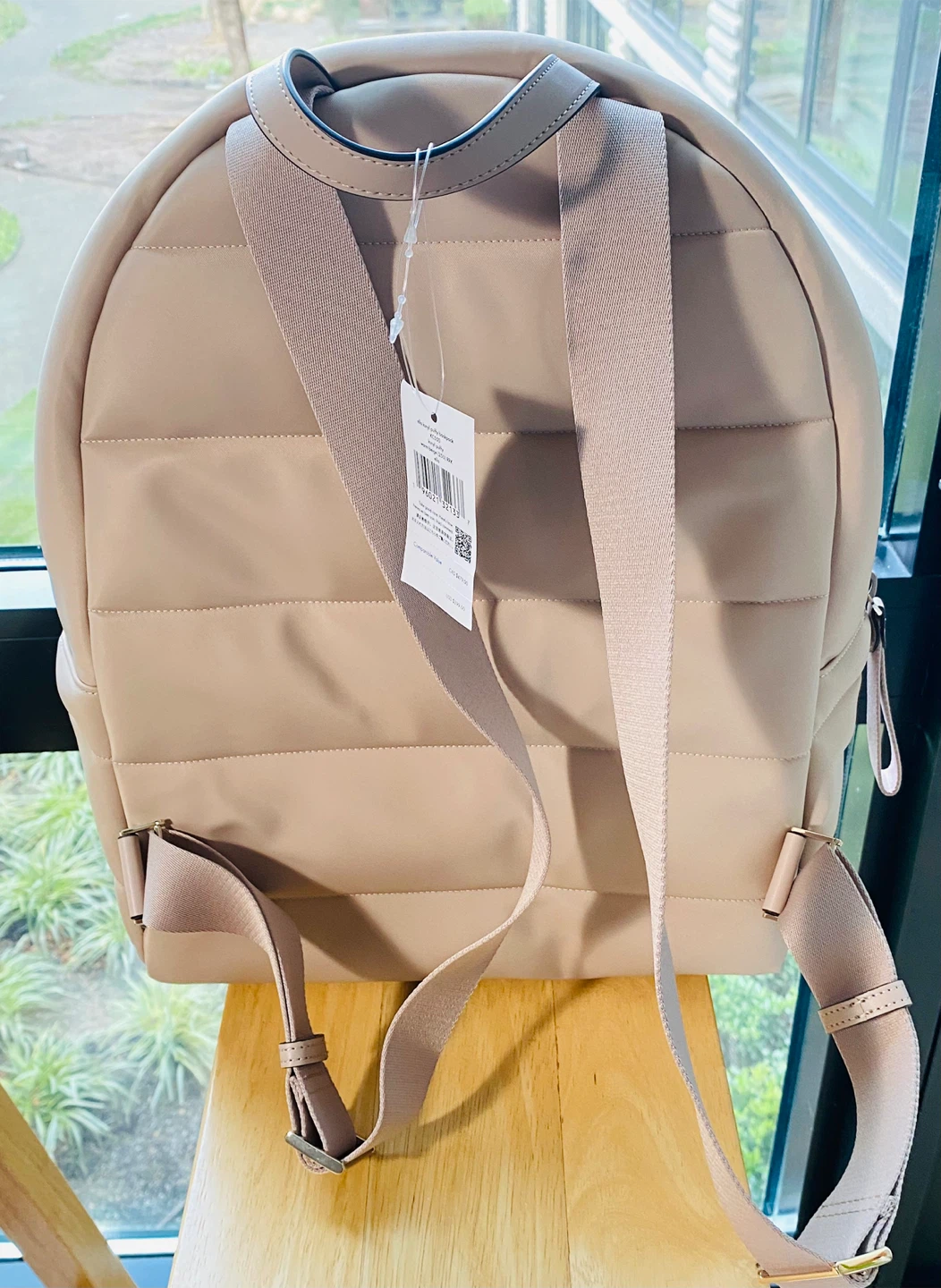Kate Spade Ella Ksny Puffy Backpack - Warm Beige - photo 4